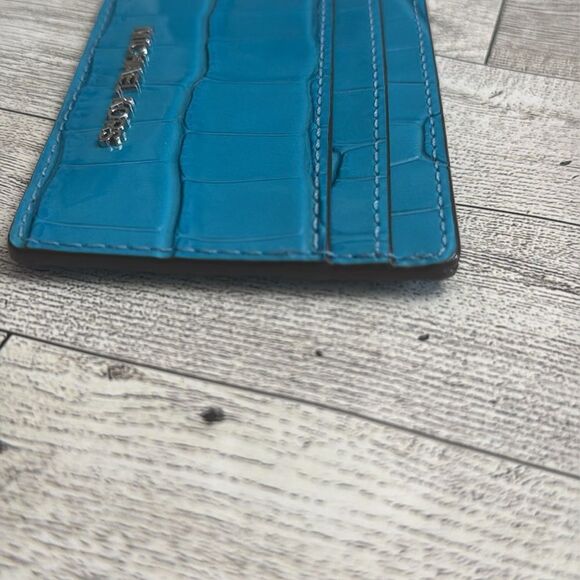 LOW START Michael Kors Jet Set Small Croc Embossed, Card Card Holder NWOT - Picture 6 of 7